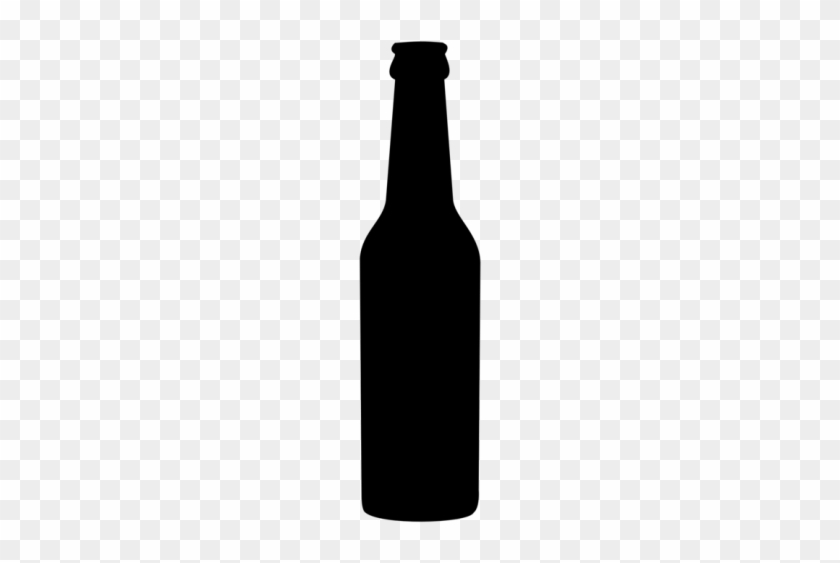 beer bottle clipart black and white