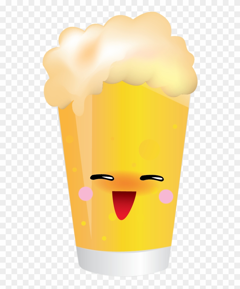 Cartoon Glass Of Beer Clipart - Kawaii Beer Png #330418