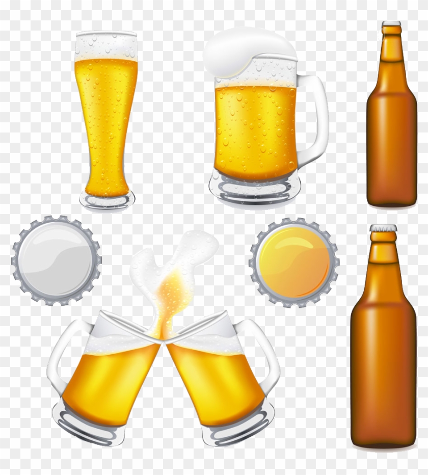 Beer Glassware Oktoberfest Clip Art - Beer Bottle Vector Free Download #330496