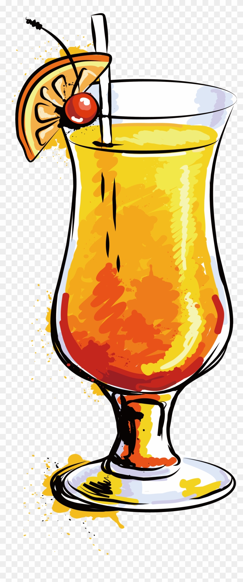 Cocktail Orange Juice Mojito Clip Art - Cocktail Orange Juice Mojito Clip Art #330565
