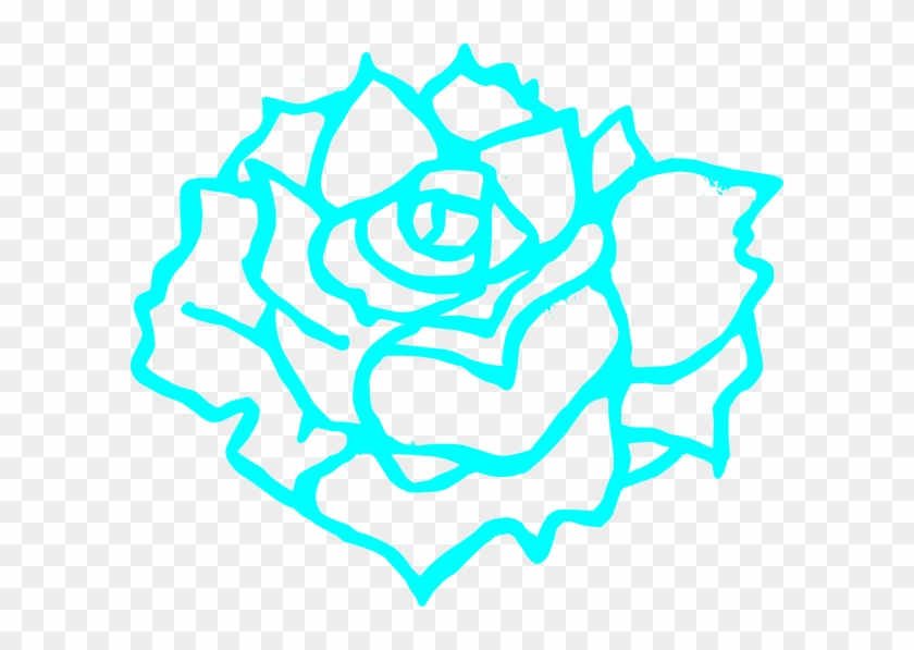 Blue Flower Clip Art - Clip Art Flower Black And White Rose #330556