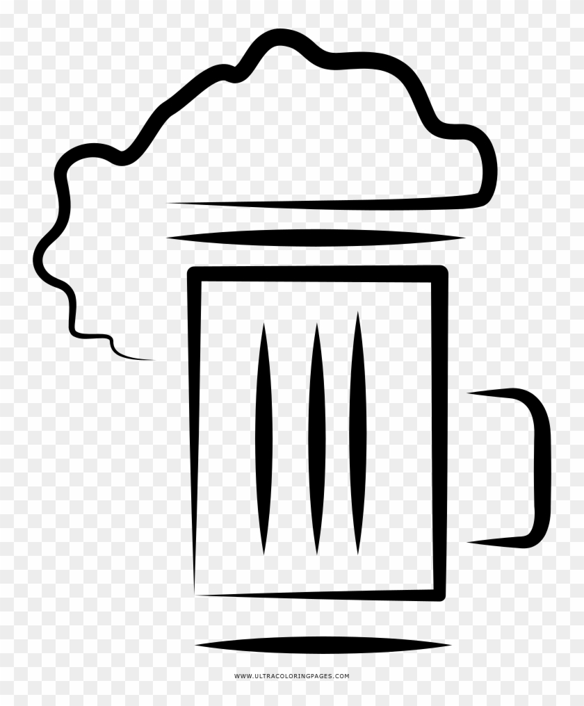 Beer Mug Coloring Page - Caneca Chopp Desenho Png #330555