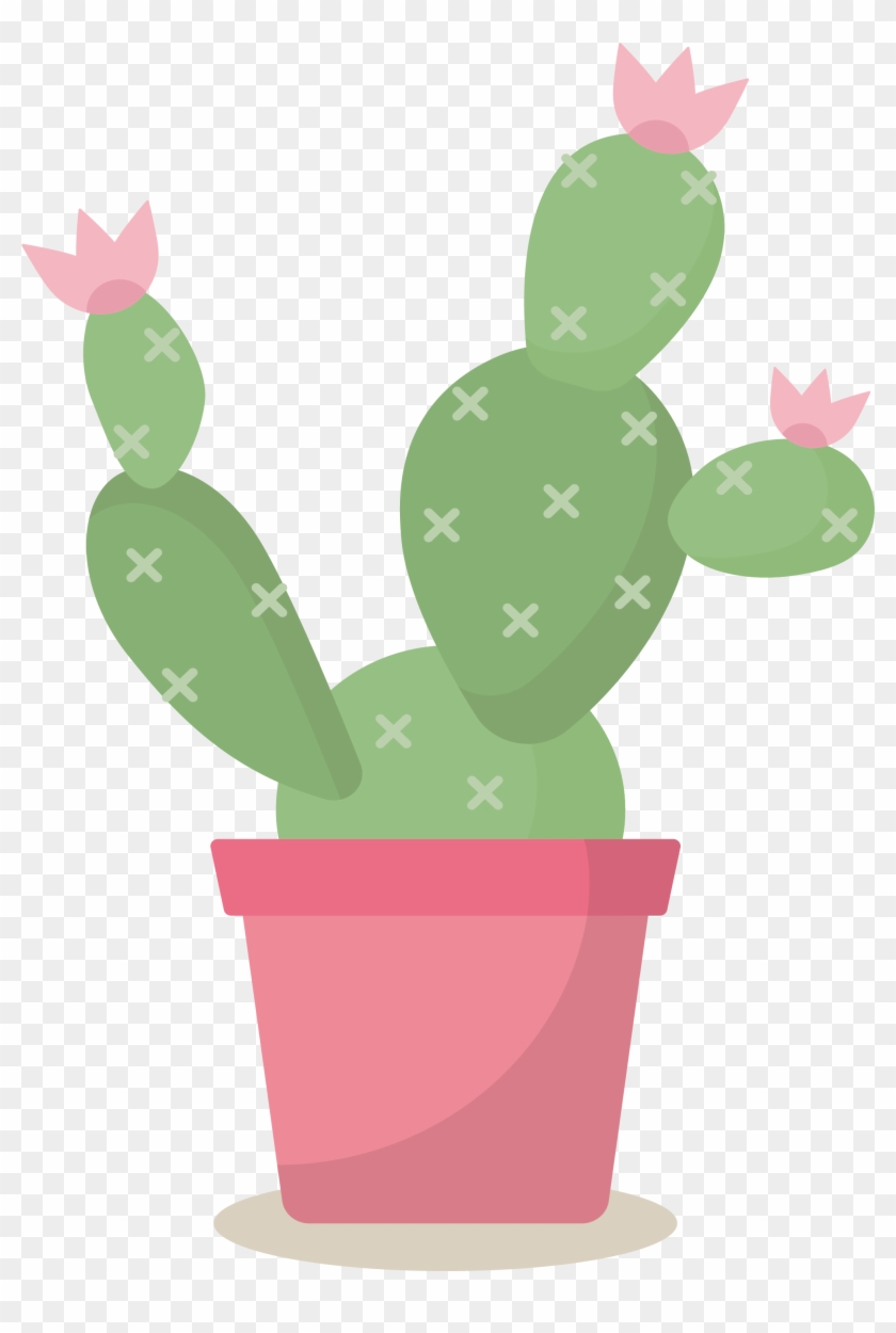Cactaceae Flowerpot Euclidean Vector - Cactus #330563
