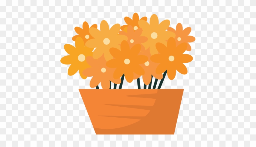 Flowers In A Pot Vector Icon Illustration - Icon #330568