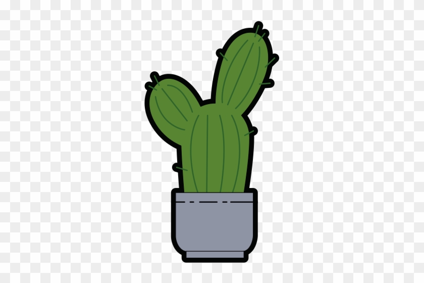 Pot With Desert Plant Vector Icon Illustration - Prickly Pear #330697