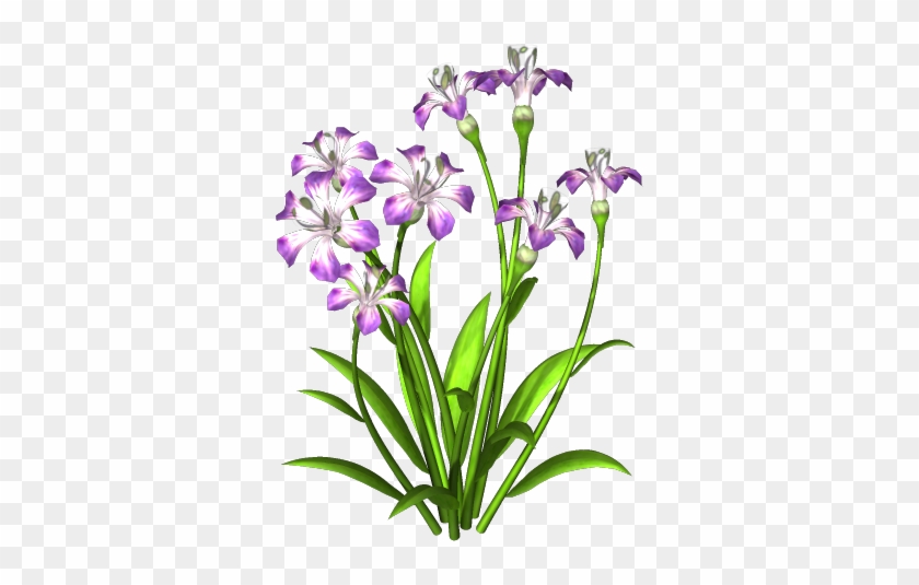 [res] Purple Flowers Png By Hanabell1 - Plants With Flowers Png #330831