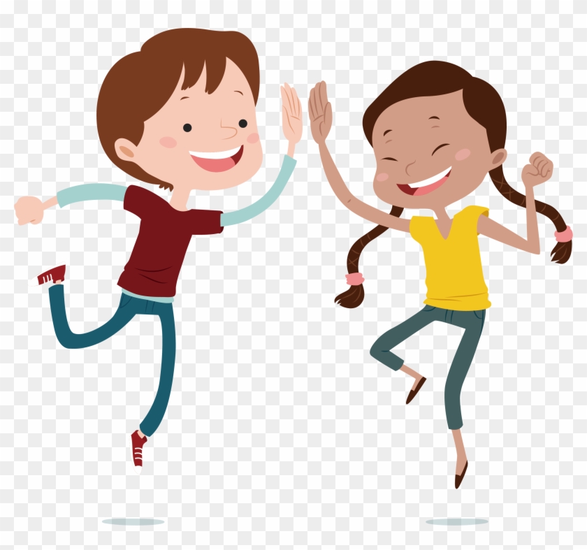 Child Computer File - Happy Children Jumping Cartoon Png #330838