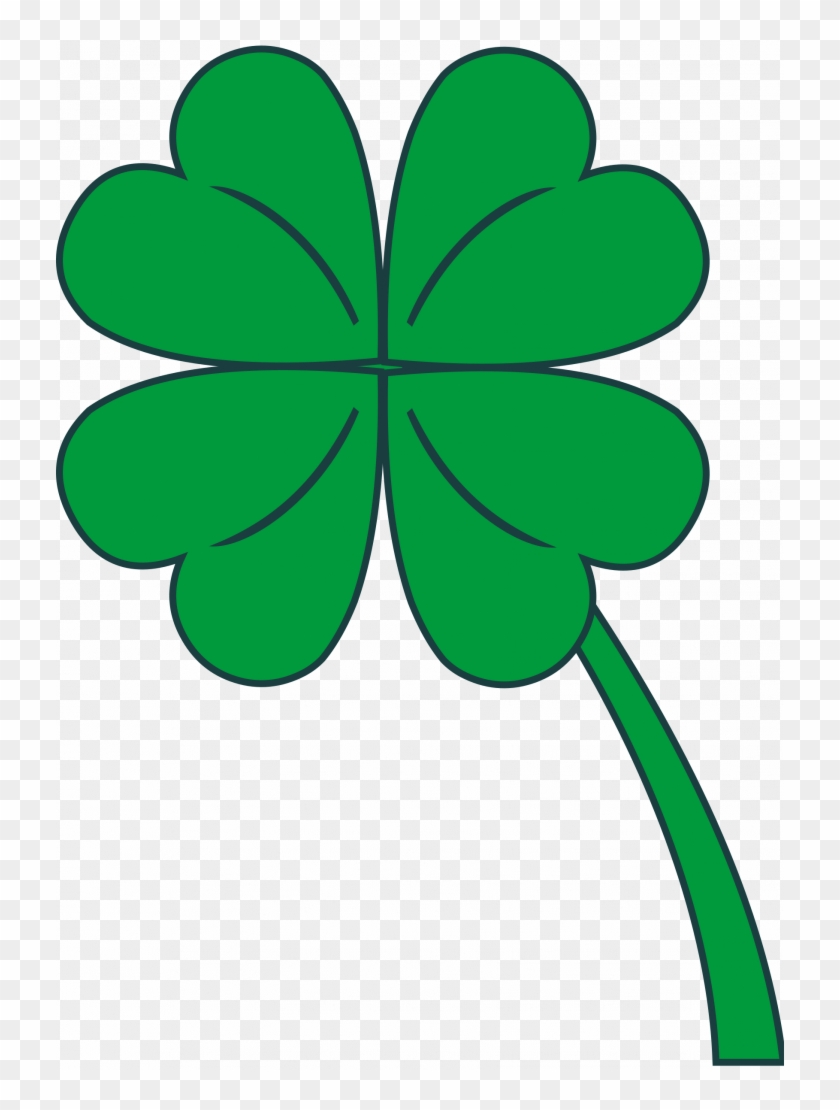 Clipart Leaf Clover Pictures To Color 4 Plants - Four Leaf Clover Clip Art #331089