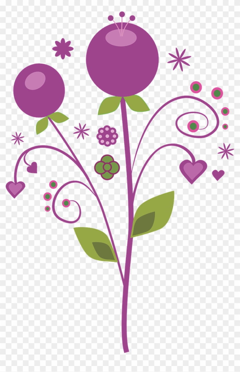 Purple Vector Flowers Png Image - Flores Vectores Png #331151