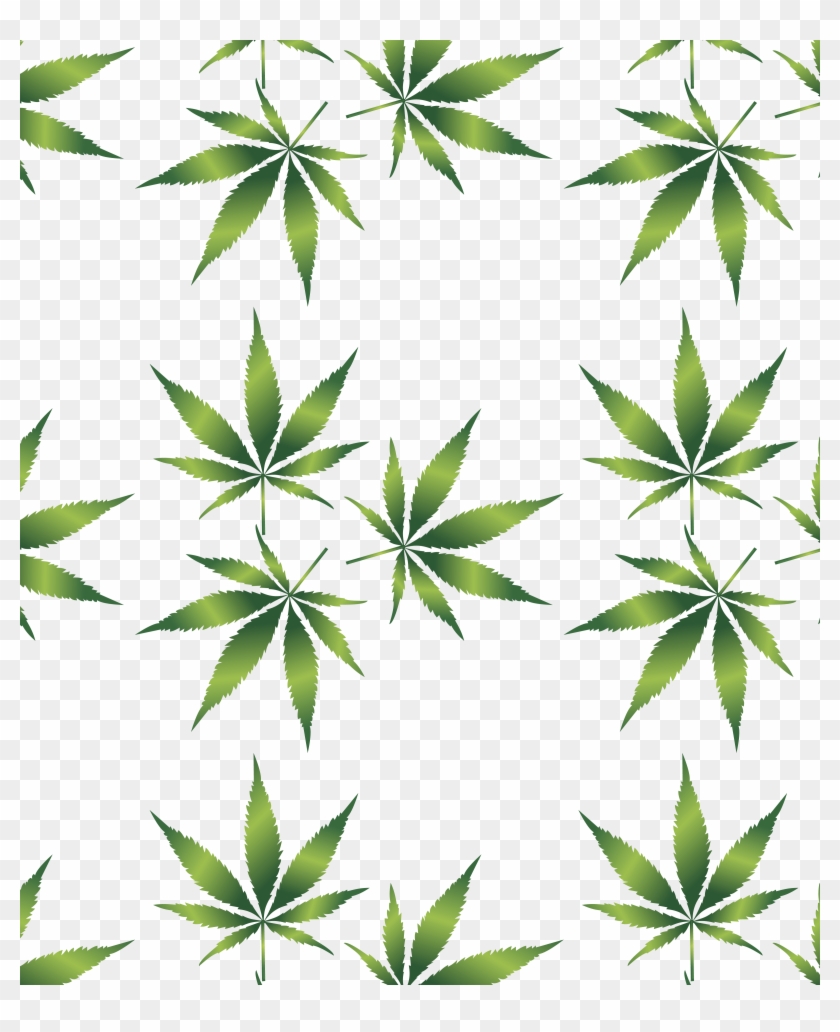 Free Clipart Of A Cannabis Leaf Pattern - Thc Molecular Structure And Cannabis Leaf - 2-sided #331269