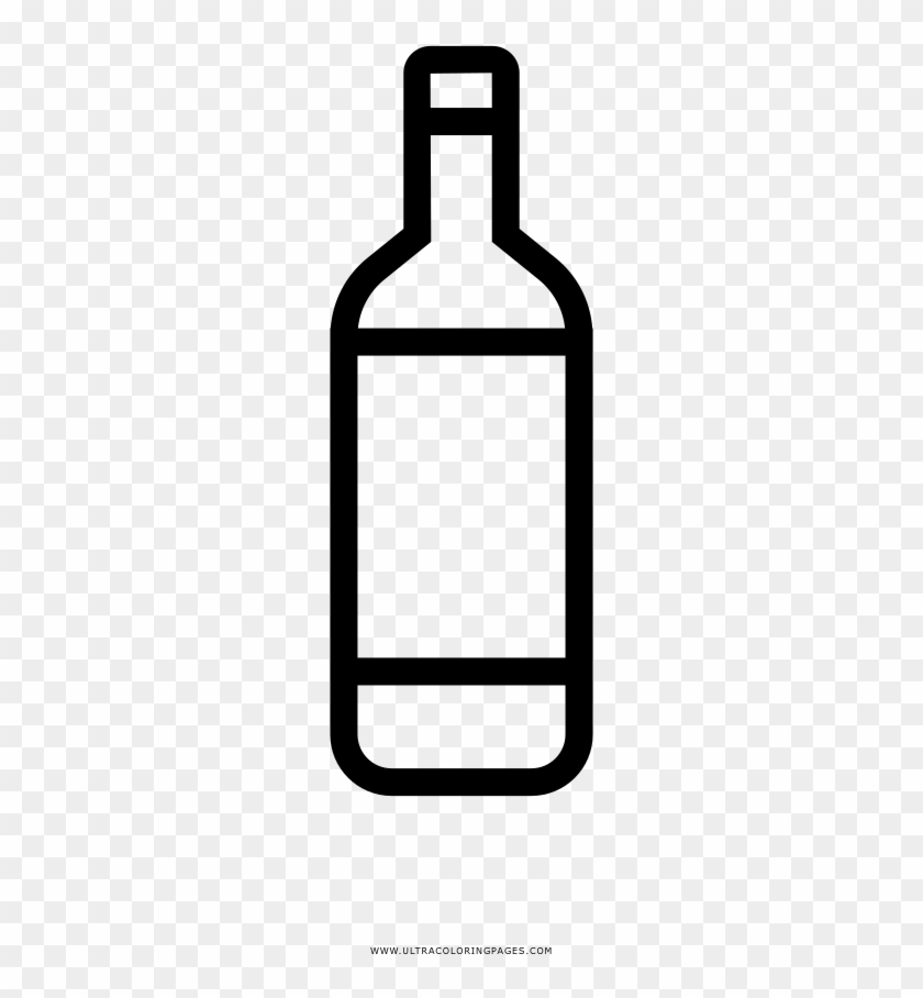 Beer Bottle Coloring Page - Botella De Cerveza Dibujo - Free Transparent  PNG Clipart Images Download
