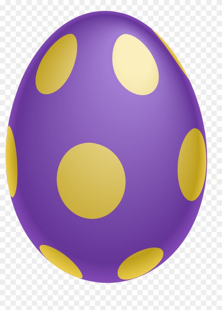 Clipart Transparent Background - Purple And Yellow Easter Egg #331357