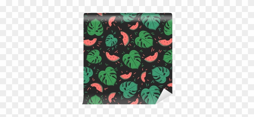 Seamless Vector Pattern With Juicy Watermelons And - Swiss Cheese Plant #331391