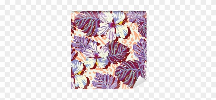 Seamless Vector Pattern For Men, Aloha Flowers In Muted - Motif #331419