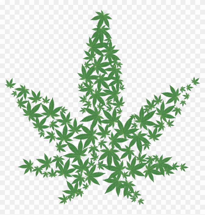 Free Clipart Of A Pot Cannabis Marijuana Leaf - Marijuana Leaf Png #331431