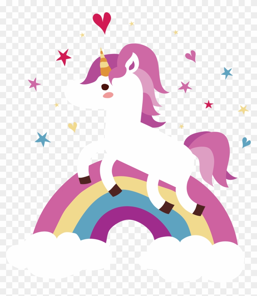Unicorn Adobe Illustrator Computer File - Transparent Unicorn And Rainbow Png #331622