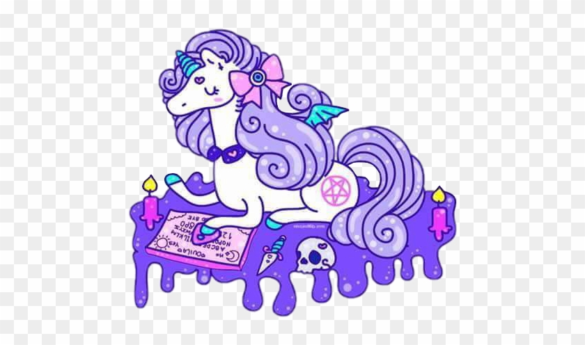 Picsart Sticker Unicornio🌈 Ouija Kawaii Unicorn - Drawing #331634