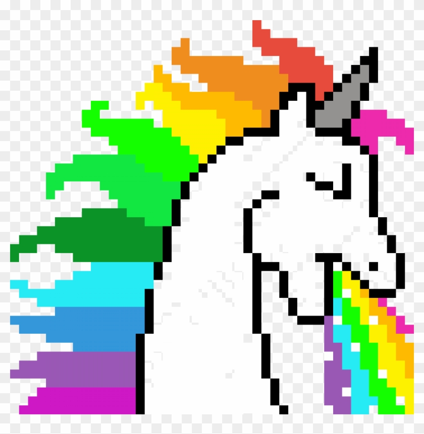 Rainbow Unicorn - Minecraft Unicorn Pixel Art #331638
