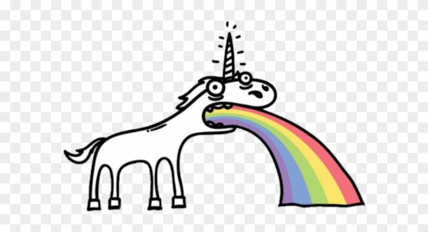 Report Abuse - Unicorn Barfing A Rainbow Gif #331641