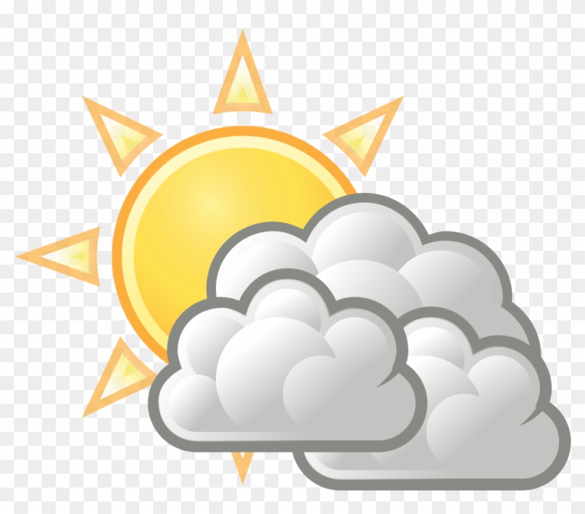 Sunny Clipart Weather Forecast Symbol - Partly Cloudy Weather Symbol #331755