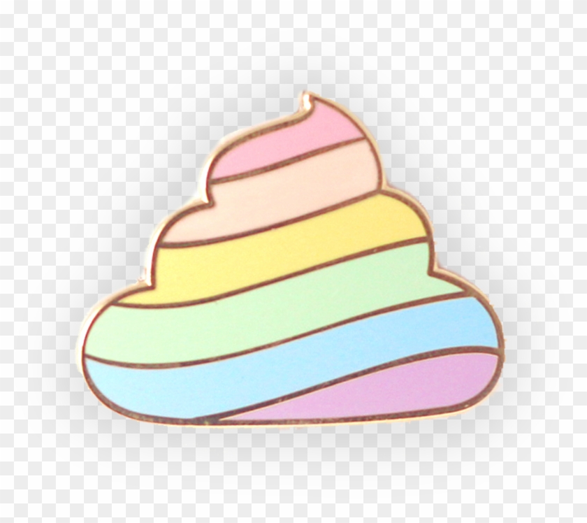 Rainbow Unicorn Poop Hard Enamel Pin - Unicorn Poop Clipart #331821