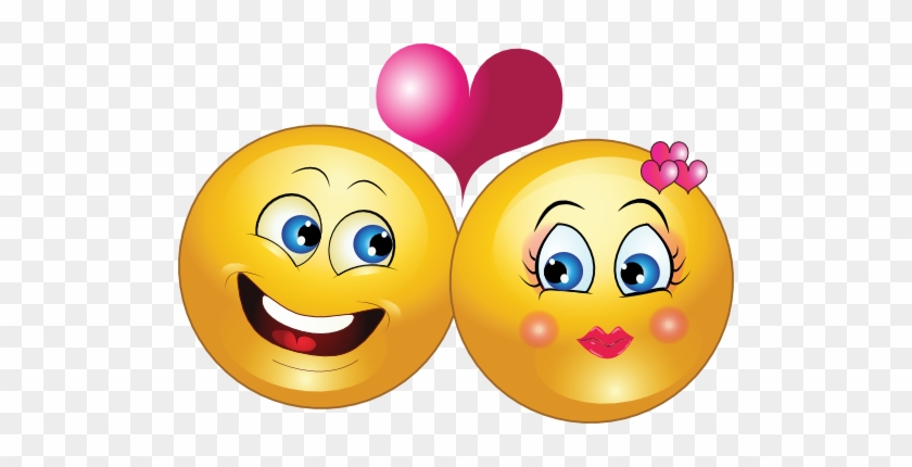 Lovely Couple Smiley Emoticon Clipart - Facebook Emoticon Stickers Kiss #331820