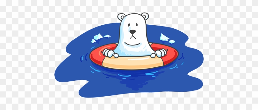 Png Transparent Image And Clipart - Polar Bear Climate Change Cartoon #331972