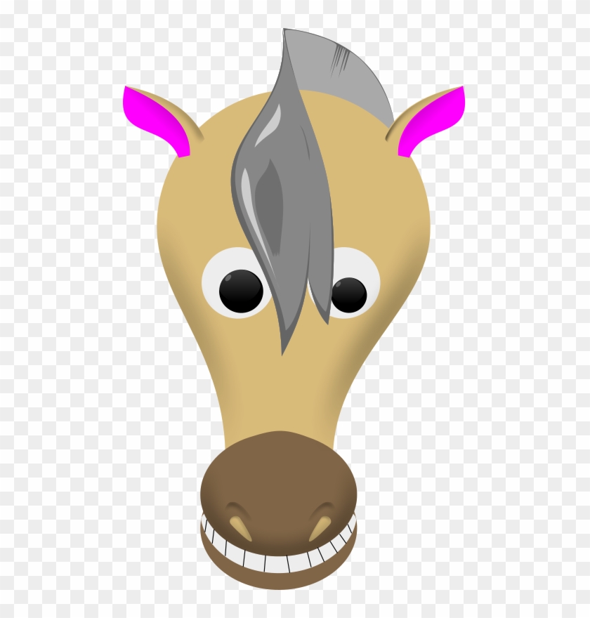 Comic Horse Face Clip Art - Face Mask Of Horse #332051