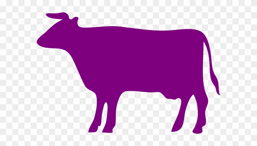 Purple Cow Clip Art - Cow Silhouette #332055