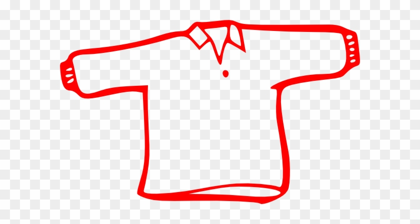 Red Long Sleeve Shirt Clip Art At Clker Com Vector - Long Sleeve Shirt Cartoon #332059