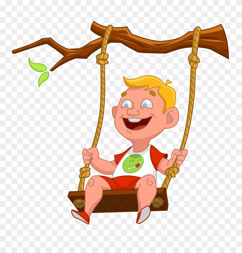 free clipart of child on swing