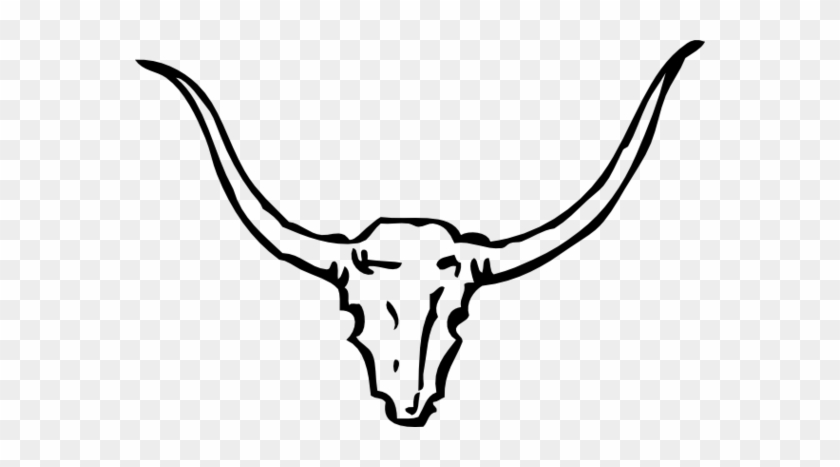 Longhorn Bull Cow Skull Clipart - Bull Horns #332183
