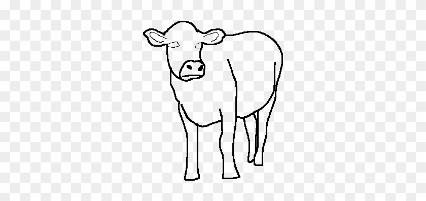 Cow Line Art Dump Bettyblackheartbones - Cow Line Drawing Png #332295