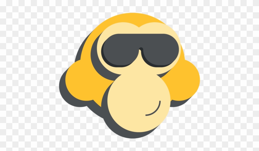 Monkey Emoji - Monkey With Glasses Png #332323