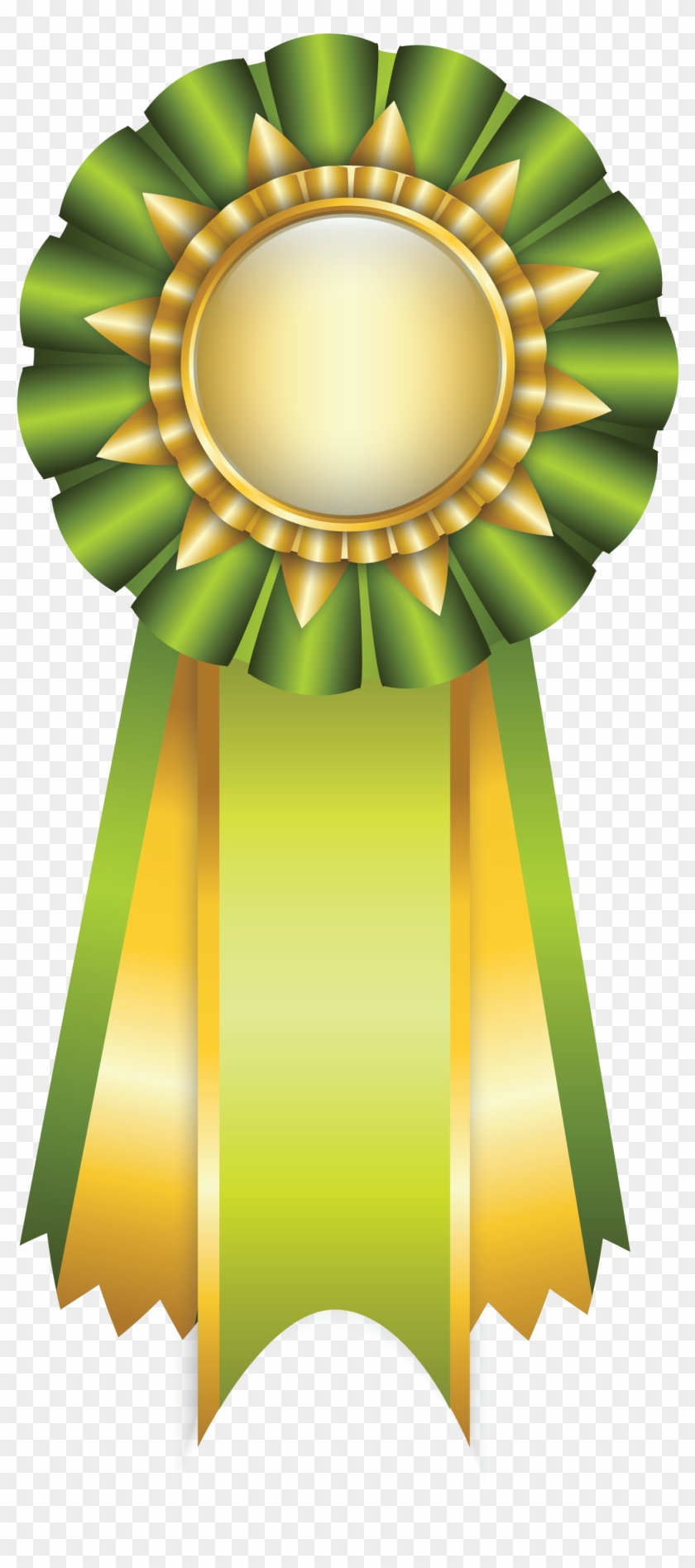 Green Rosette Ribbon Png Clipart Picture - Medals And Ribbons Png #332508