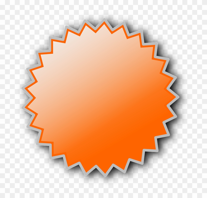 Badge, Web 2 0, Sign, Award, Ribbon, Banner, Orange - Starburst Clip Art #332533