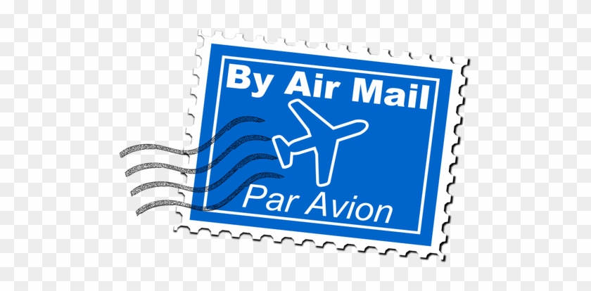 By Air Mail Postal Stamp Vector Illustration - Stamp Clipart - Free