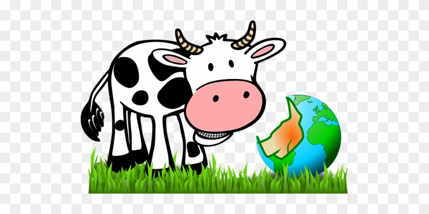 Cow Eating Earth World Funny Cartoon Comic - Face All Cows Eat Grass #332613