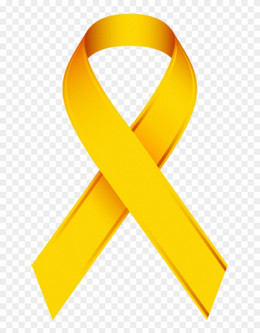 September Is Childhood Cancer Awareness Month Give - Gold Cancer Ribbon #332621