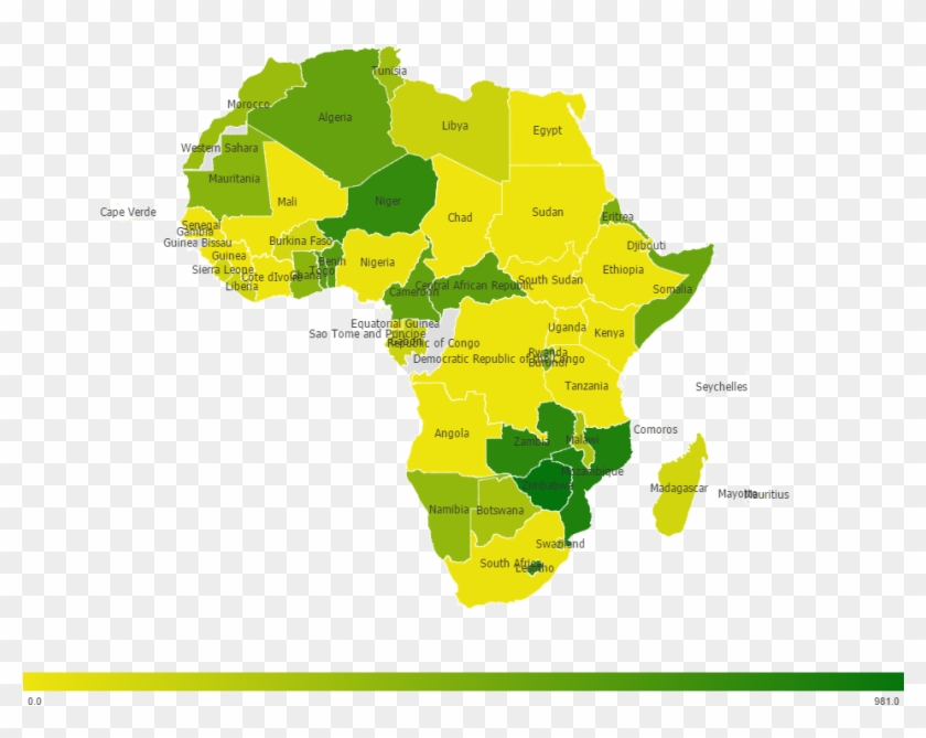 Countries In Africa Have A Diverse Distribution Of - Africa Map #332709