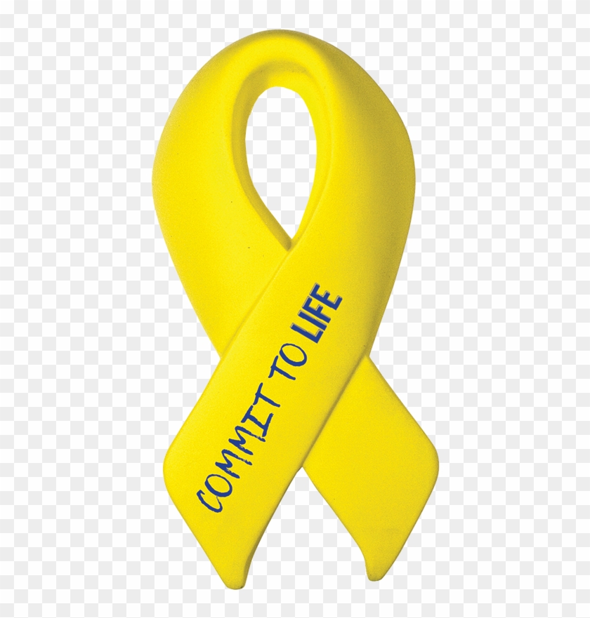 "commit To Life" Yellow Ribbon Stress Reliever For - Ribbon #332716