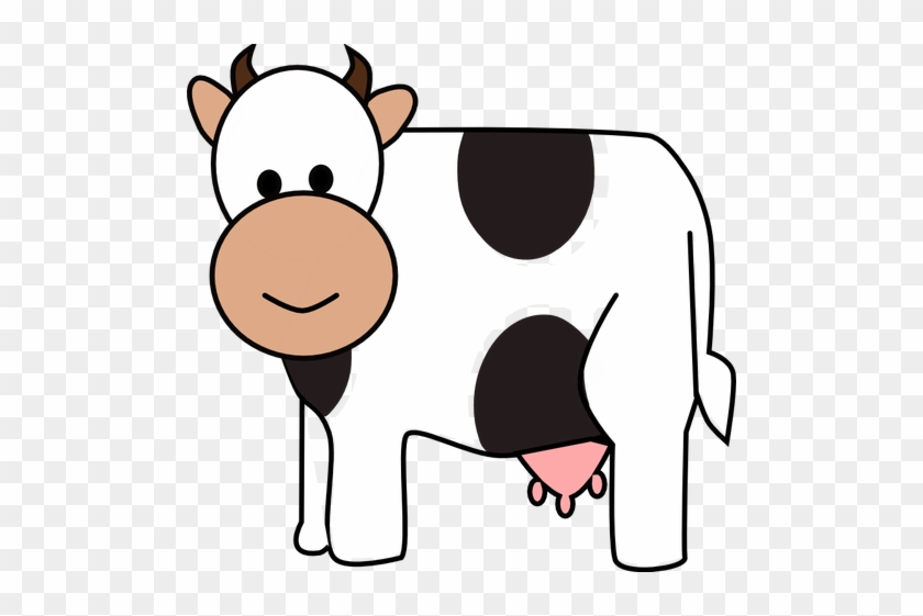 Renkli Karikatür Inek Vektör Çizim - Clip Art Cow #332726