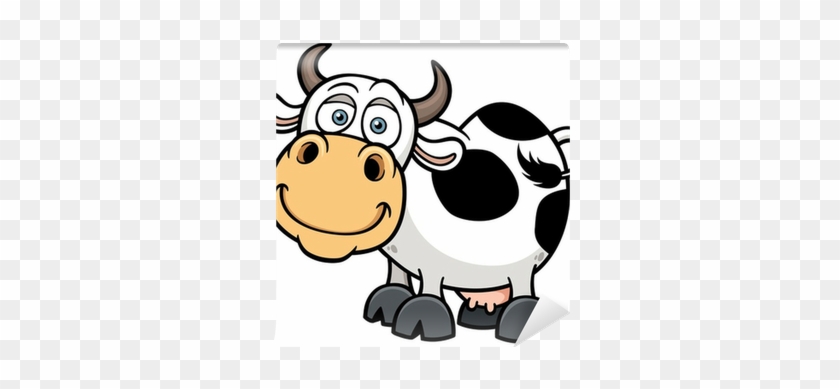 Vector Illustration Of Cartoon Cow Wall Mural • Pixers® - Cartoon Cow #332738