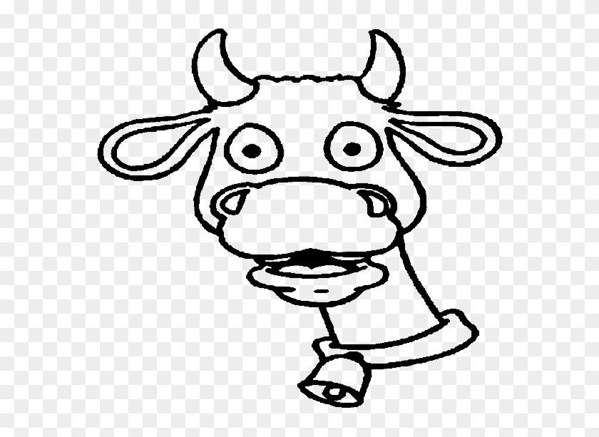 Inek-17 - Cartoon Cow Head Drawing #332866