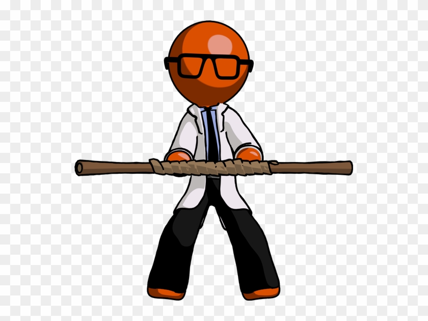 Orange Doctor Scientist Man - Illustration #333001