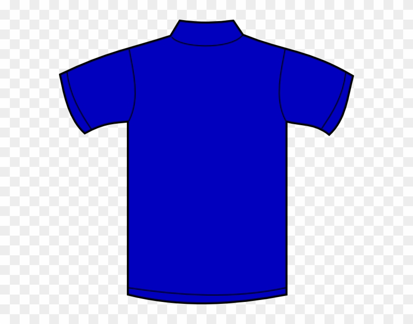 Football Jersey Clipart - Polo Shirt Blue Front #333222