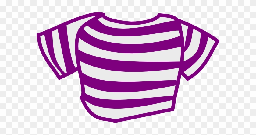 Purple Striped Shirt Clip Art At Clker Com Vector Clip - Stripe Cartoon #333247