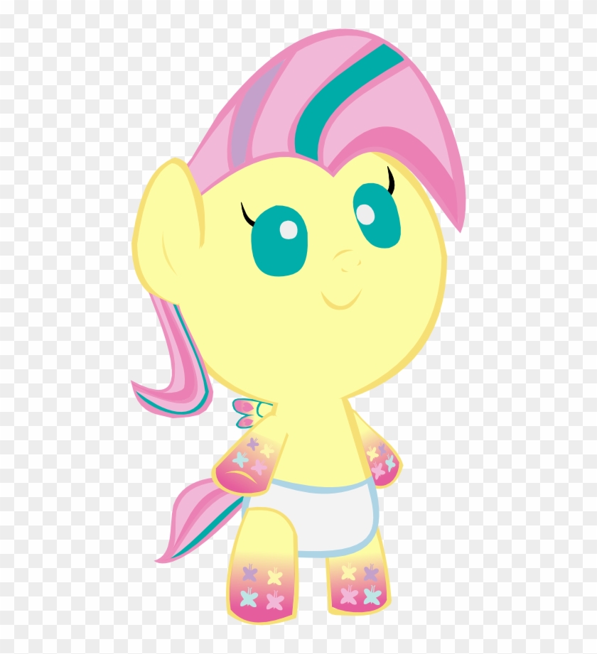 Cute Rainbow Power Fluttershy - Baby Rainbow Dash And Fluttershy #333259