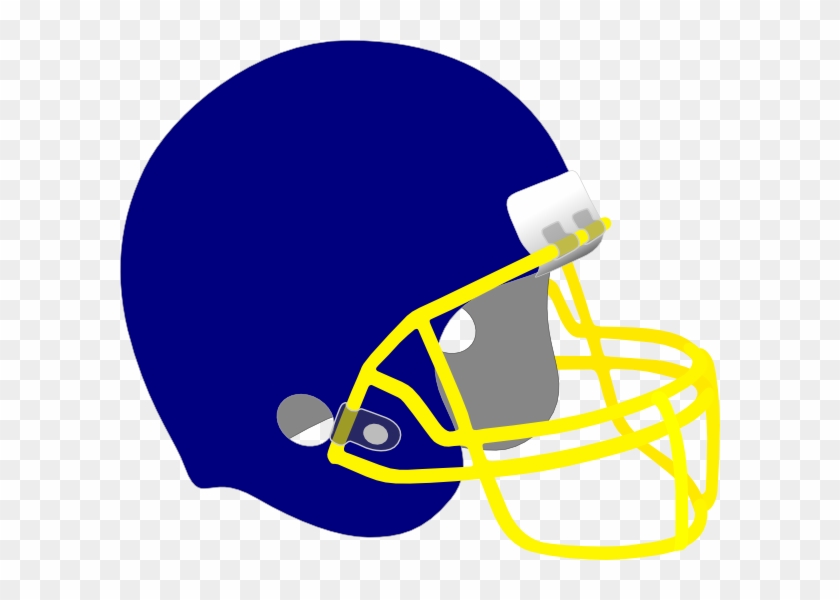 Football Helmet Blue And Yellow Clip Art At Clker - Blue And Gold Football Helmet #333312