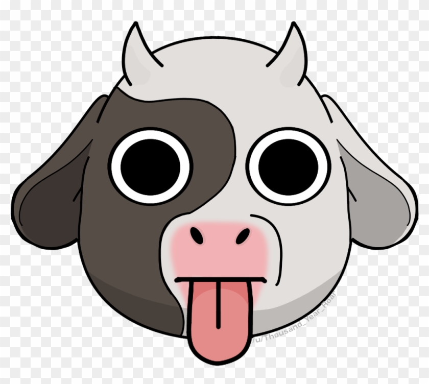 Fan Artso I Decided To Redraw The Channel Cow Staring - Cow Chop Cow Logo #333330